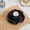 Portavelas Flor de Meditación Cerámica Estilo Zen Taza para Velas Portavelas de Loto Sala de Té
