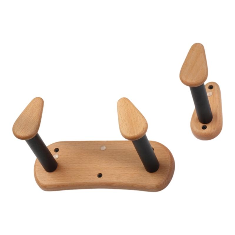 Wall Mounted Guitar Hook Guitar Hangers with Hygrometer, Wood Guitar Display Rack Small Hygrometer Guitar Bass Bracket