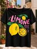 Limone Amalfi Coast Lemon Graphic Hand Painted Citrus Fruit And Green Leaves Bright Italian Summer  Unisex All Tshirt