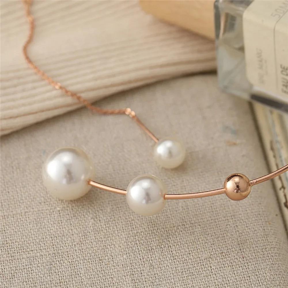 2025 New Fashion Statement Women's Pearl Clavicle Choker Necklace - Enhance Your Elegance and Style