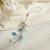 Cute Jellyfish Wind Chime Pendant Keychain Mobile Phone Lanyard Bag Key Ring Decorative Accessories For Girls Christmas Gift