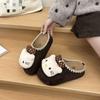 Versatile casual cute cartoon three-dimensional cat bag head slippers women's autumn new outer wear thick bottom drag