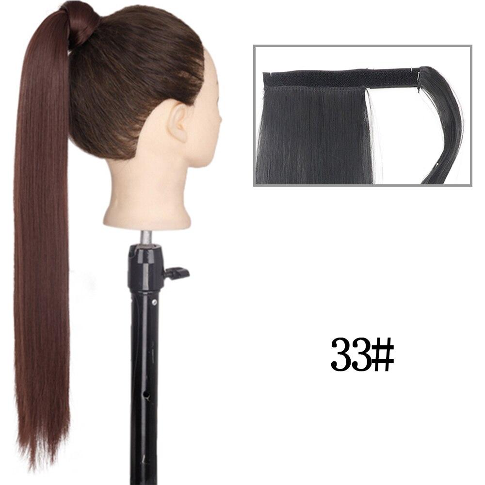 XINRAN Coda di Cavallo Lunga Liscia Avvolgente con Clip In da 22"34" Estensione Capelli Sintetici Termoresistenti Coda di Cavallo Capelli Finti