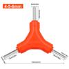Spanner Trigeminal Hex Key 2.5/3/4/5/6/8mm Chrome Vanadium Steel