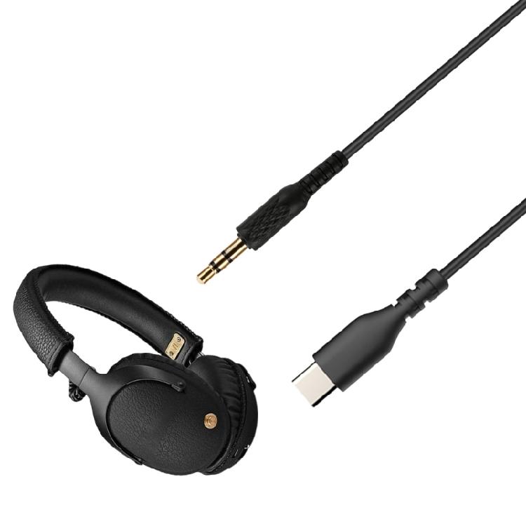 Spirals Headphone Cord Type C to 3.5mm Flexible PVC Audios Cable for Monitor Major Headsets Studio Grade Sound Output