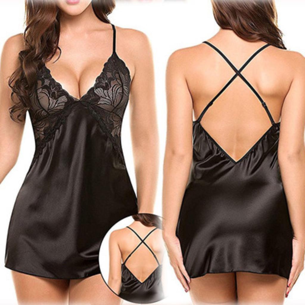 Sex Underwear Sexy Imitation Silk Nightgown Sex Suit Cute Women's Loungewear