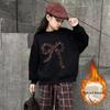 Girls' Fashionable Plaid Pants & Bow Sweatshirt Set - Autumn/Winter 2025