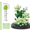 Micro Flower Bouquet Bonsai Building Block Artificial Plastic Plant Dust Cover Micro Model Home Decoration Toy Kid Birthday Gift