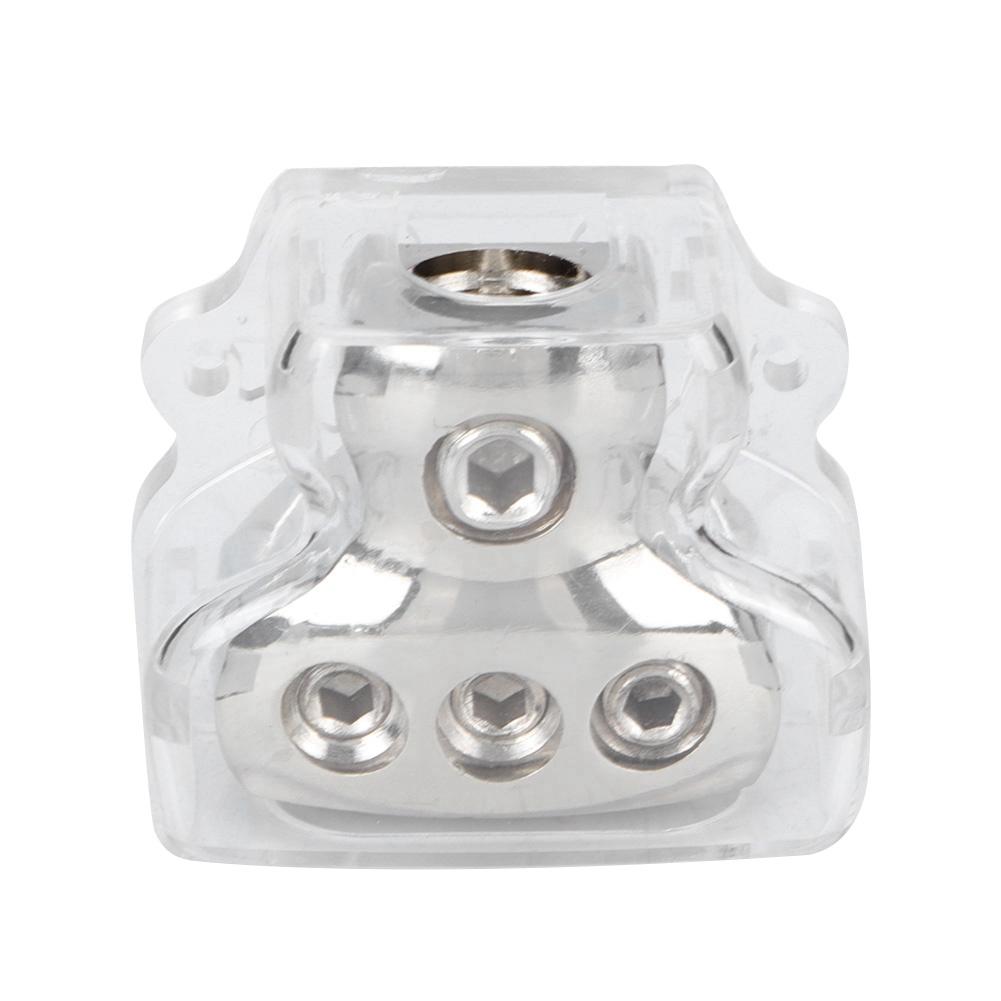 Nickel Plated Power Ground Distribution Block 1 In 3 Out Car Audio Stereo Modification Parts