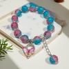 2026 Iridescent Butterfly Bracelet - Colorful 10mm Beads, Color-block Design, Cross-border Gift