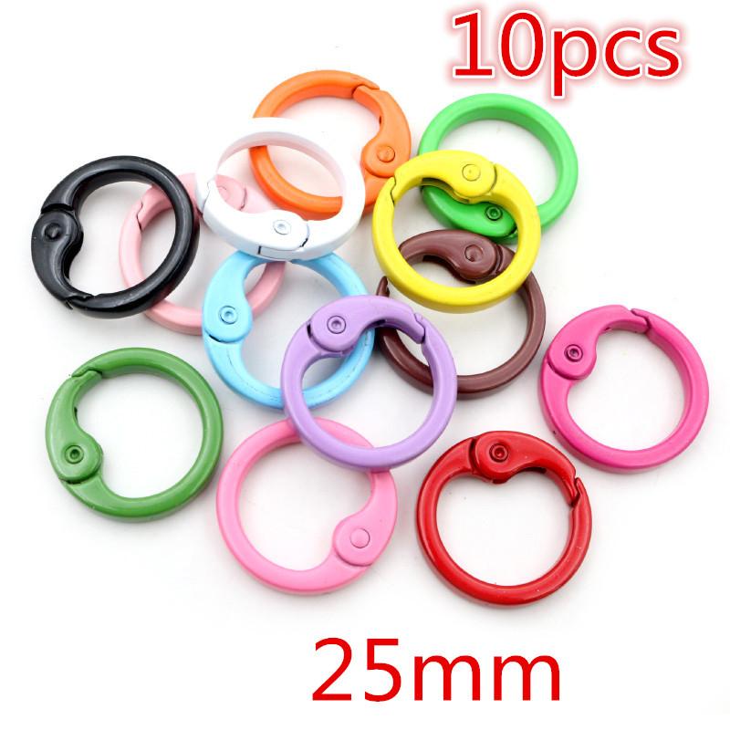 New Colors Mixed Alloy Open Rings Lobster Clasp Hooks DIY Keychain Jewelry Making Findings Supplies Accessories