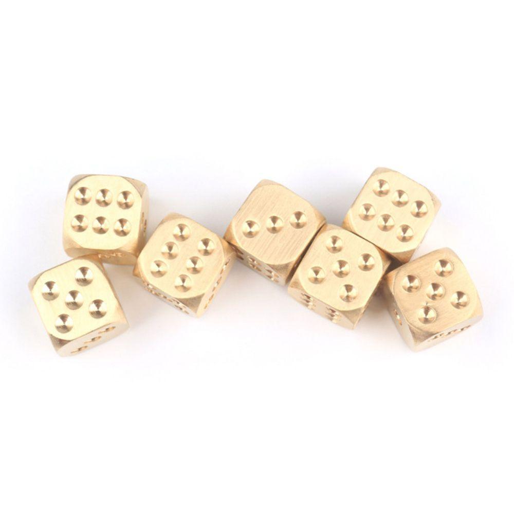 Hand Polished Figurines Pure Copper Bar Supplies Solid Dice Metal Solid Dice Brass Dice Copper Dice
