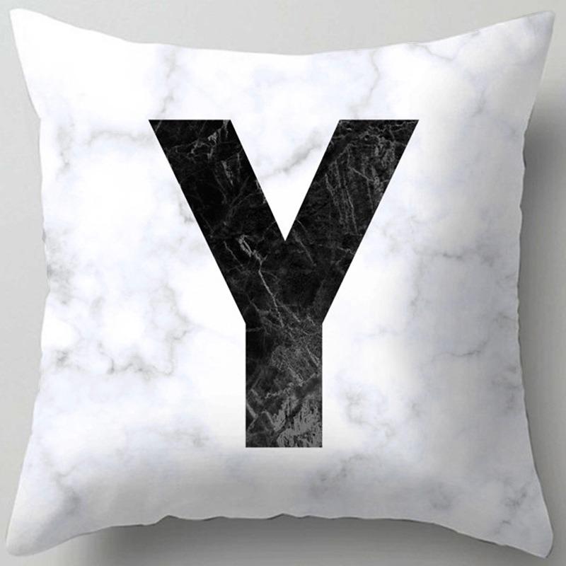 Living Room Sofa Pillow, Office Seat, Lumbar Pillow, Bedside Pillow, Simple Letter Printed Pillow Case, Home Furnishing