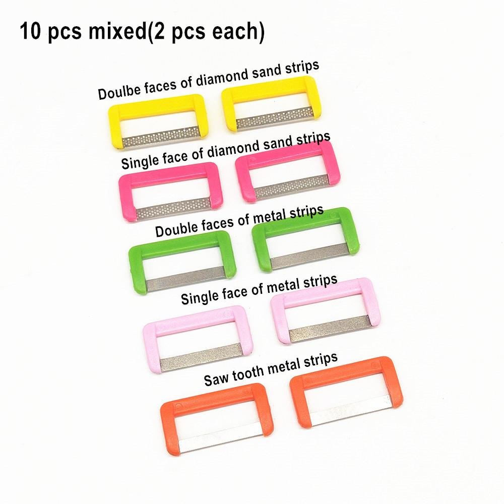 

5 шт./10 шт. стоматологическая ортодонтическая межпроксимальная эмаль для полировки зубной эмали, уменьшенный инструмент для полировки зубов, режущие полоски, стоматологические инструменты 10 pcs mixed 02