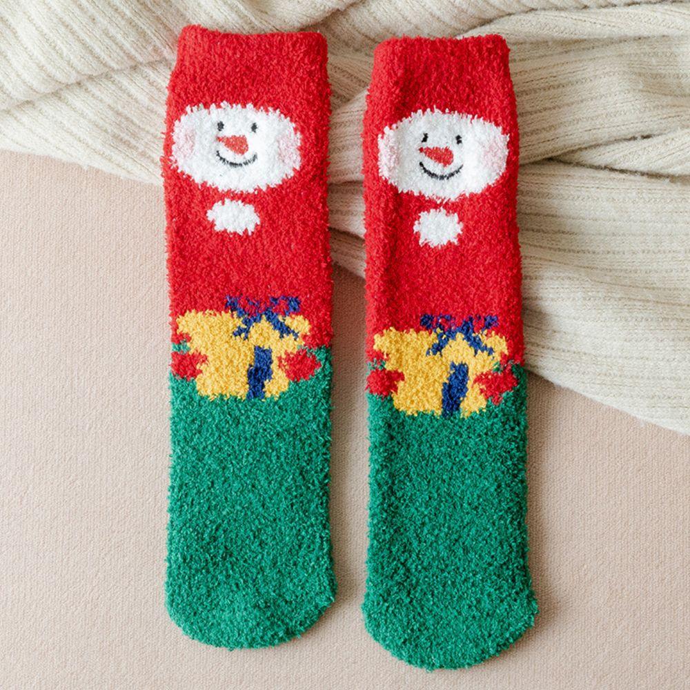 Fashion Design Korean Style Duck Deer Coral Fleece Socks Christmas Hosiery Women Socks Floor Socks