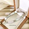 Women's Starry Sky Titanium Steel Bracelet: Fashionable, Simple, Diamond-Studded Nail Bangle, High-End Versatile Jewelry