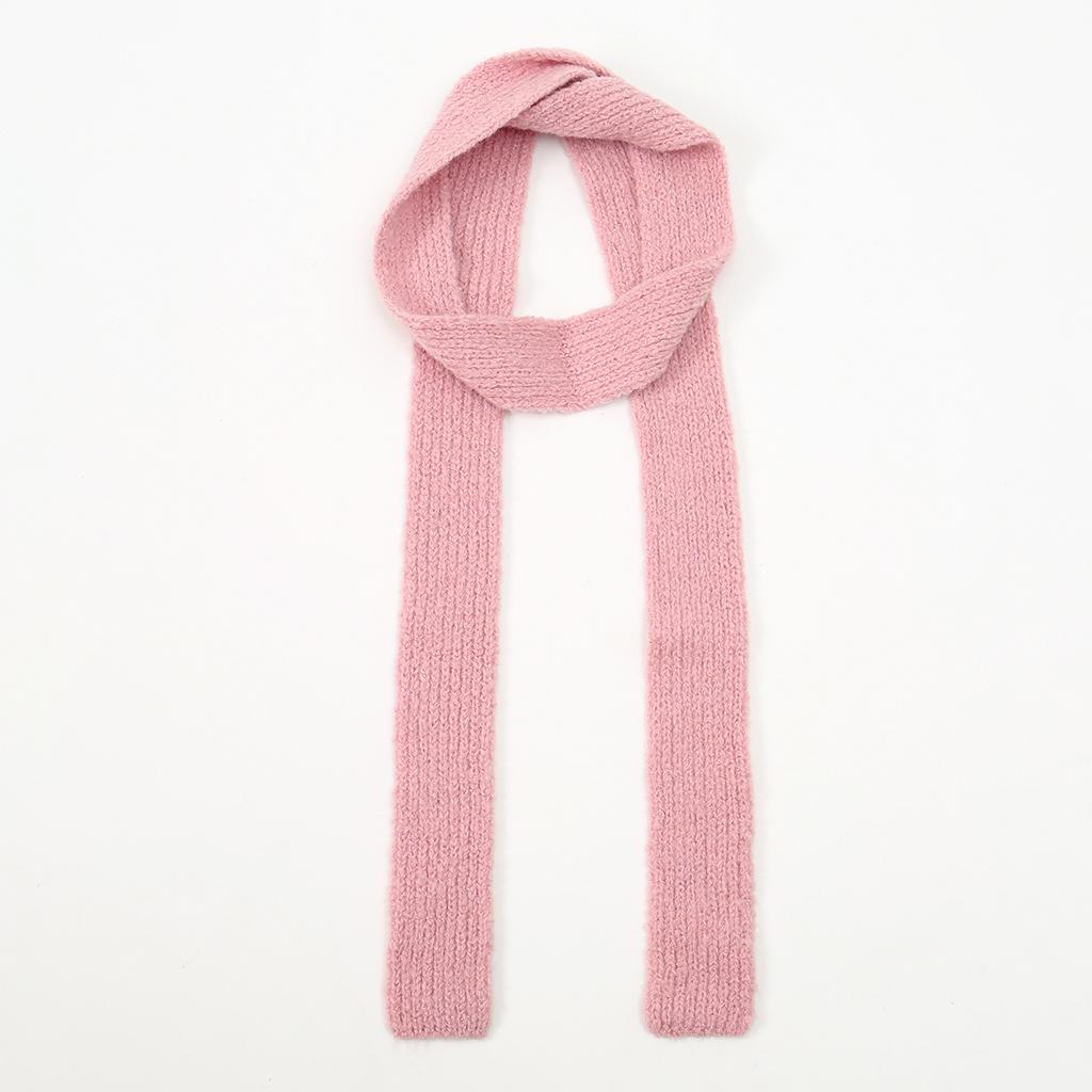 Winter New Women's Imitation Cashmere Mohair Scarf Solid Color Narrow Long Scarf Female Korean Version Knitted Woolen Scarves