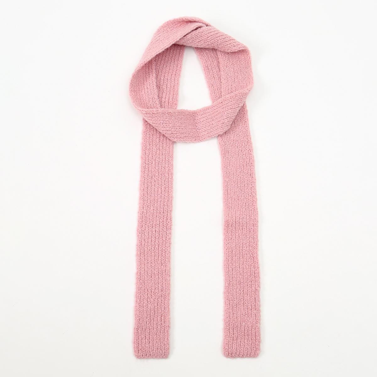 

New Solid Color Knitted Shawl Y2k Dressing Decoration Knitted Scarf Ribbon Korean Style Long Narrow Scarves Autumn/Winter