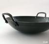 Manyo Wok, Black, 1.2 x 36 cm, Made in Japan, Iron, Hammered, Two-Handed, EX00241