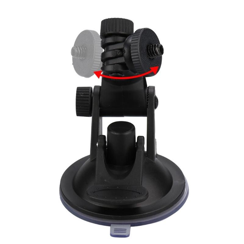 Rotatable Camera Holder For Dashboard Cameras Ensures Secure Attachment to Glass Surfaces During Driving
