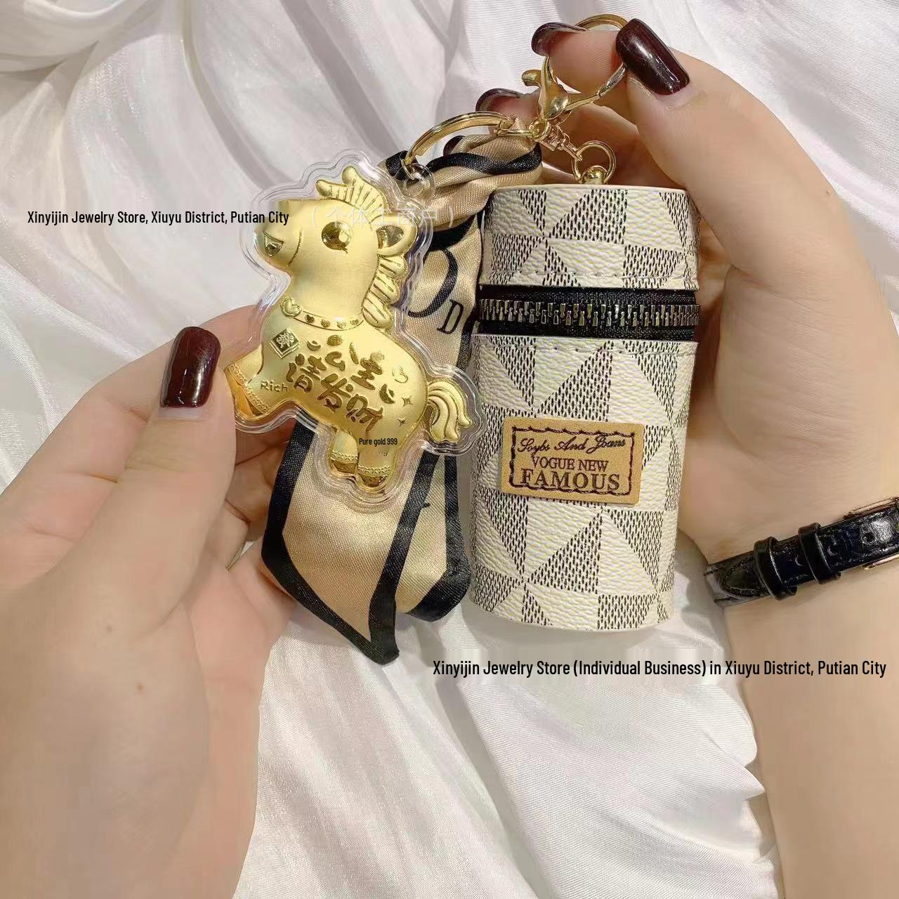 

Shuibei 999 Чистое Золото Брелок-Подвеска Маленькая Лошадка - Мгновенное Богатство Горячая Распродажа No Gold