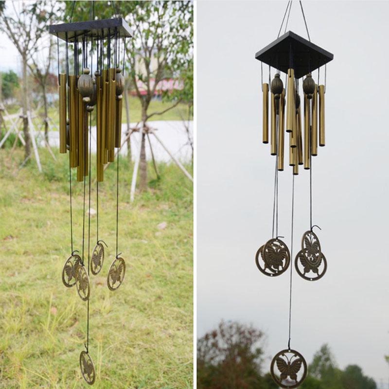 Grandes sinos de vento, tubos de cobre, decoração para jardim, quintal ao ar livre, ornamento para casa