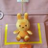 Vintage Plaid Miffy Bunny Plush Keychain Soft Fluffy Cartoon Rabbit Keyring Portable Nijntje Handbag Backpack Pendant Girly Gift