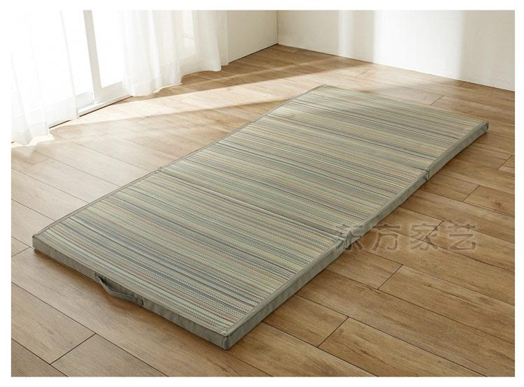 Japanese Style Comfortable Foldable Straw Mat Fabric Tatami Mattress Rectangle Floor Mat for Sleeping