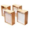 Clear Acrylic Bamboo Food Dispenser Sealed Sliding Cover Kitchen Storage Container Dustproof Large Capacity Food Storage Box