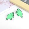 Cute Charming Frog Shaped Enamel Badge Unique Alloy Brooch For Accessories Fashionable