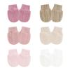 Elastic Cuffs Baby Mittens Prevent Face Scratching Soft Cotton Gloves For 0-1 Month Infants Breathable Hand Covers