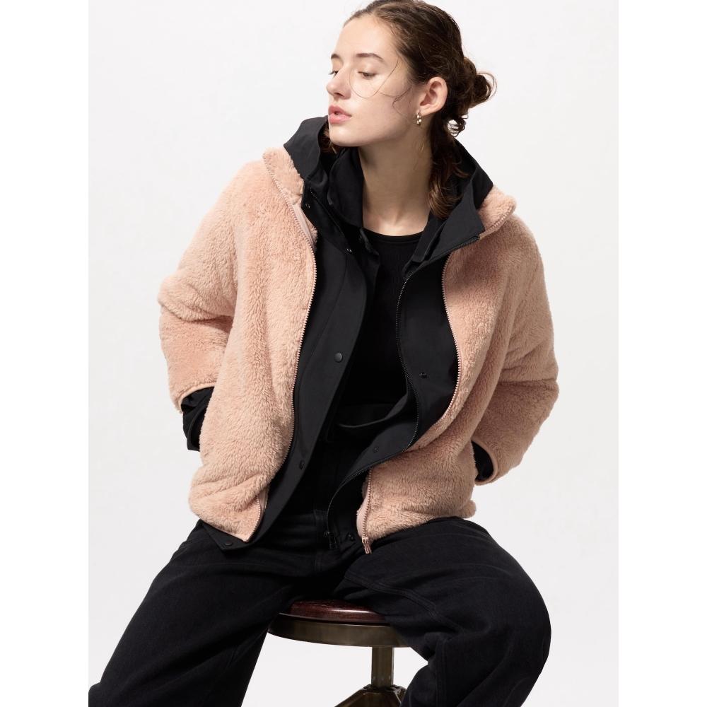 Uniqlo Japan Fur Leaf Fleece Full Zip Jacket