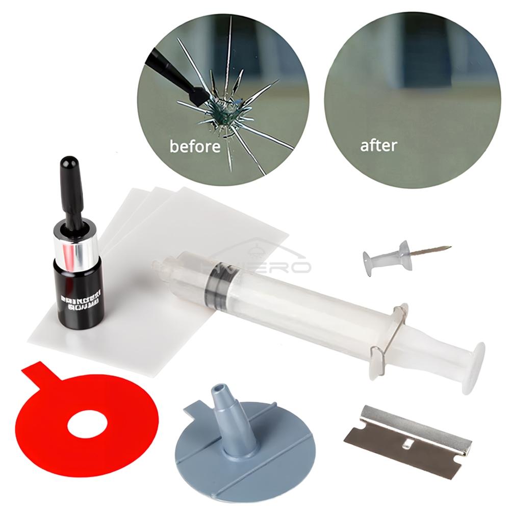 Car Windshield Repair Resin Kit Tools Windscreen Break Scratch Restoration Protective Stickers Glass Cleaner Care No Trace Wash