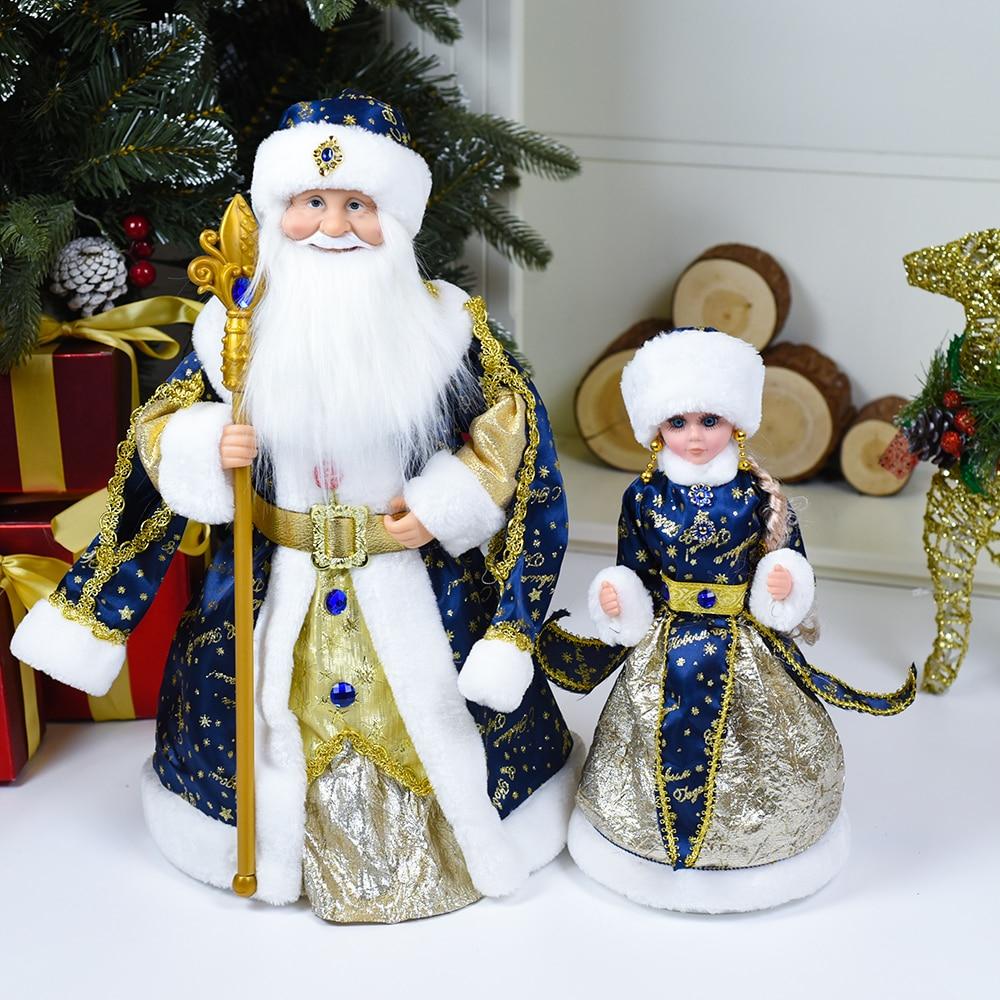 Santa Claus Snow Maiden Candy Kyblík s taškou na ukládání hudby Plyšová panenka Vánoční dekorace Dárky Nový rok Ozdoby Dekor