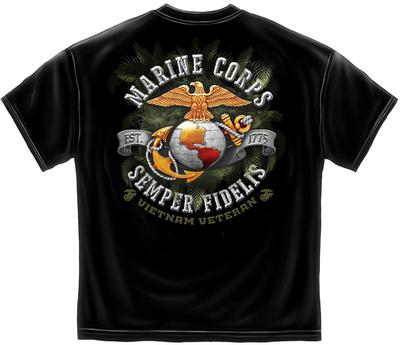 New MARINE CORPS VIETNAM VETERAN T Shirt