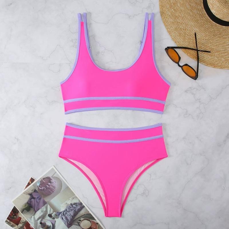 New sexy swimsuit women's bikini bikini split contrasting multi-color swimsuit