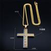 Men's Cross Necklace Stainless Steel Gold Silver Prayer Black Box Chain Necklace Men's Collar Jewelry
