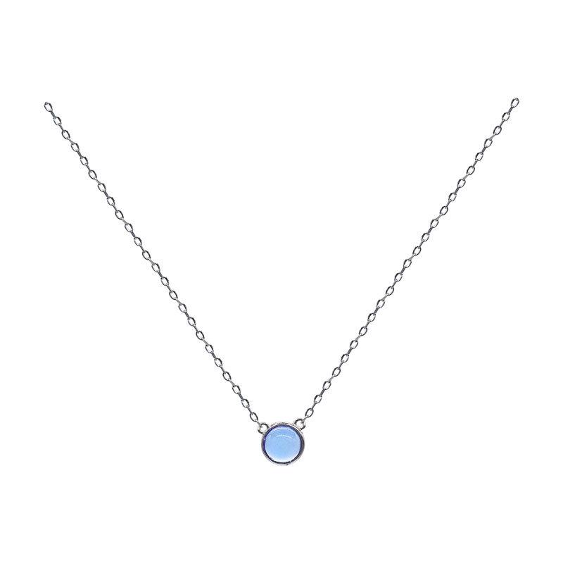 

Синее круглое ожерелье Мечтательная милая девушка Нишевый дизайн Универсальная ключичная цепочка для женщин Модный