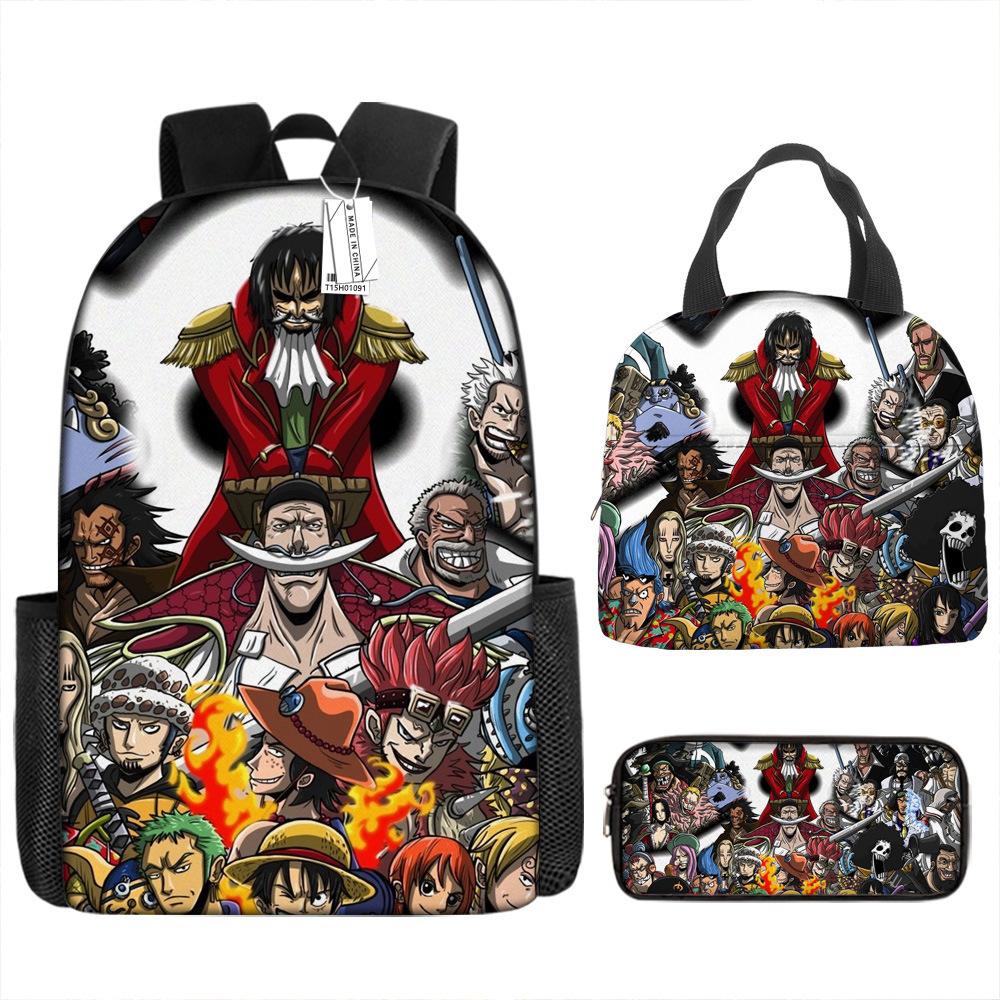 ONE PIECE Luffy One Piece Schoolbag Campus Primary School Students Nautical King Backpack Lightweight Large Capacity Computer Bag