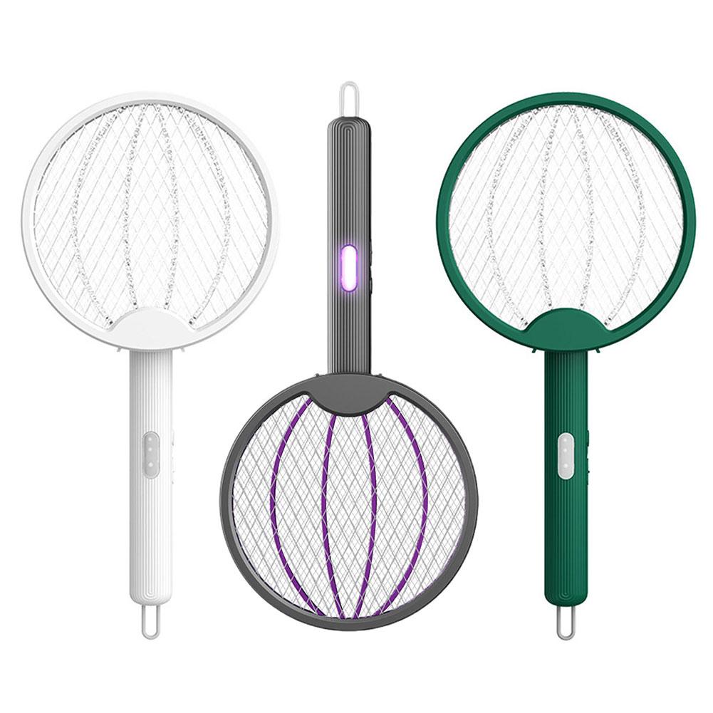 Foldable Bug Zapper Racket Rechargeable Mosquito Swatter Safe Fly Killer and Mosquito Trap Lamp for Home Indoor Outdoor