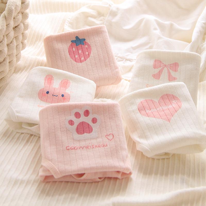 Japanese Lolita Soft Girl Anime Cat Paw Cotton Briefs
