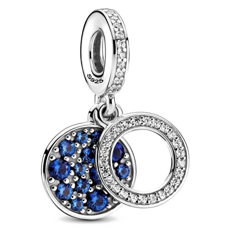 Pendente a forma di O di varie dimensioni Adatto per Collana Fai da te Gioielli Per Donne Amorevole Argento S925 Colore Pendente a Forma di Cuore