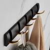 Coat Rack Wall Mount - Modern, Metal Wall Coat Rack Sturdy Wall Hook Rack Rail for Hanging Coat, Jacket, Clothes, Hat