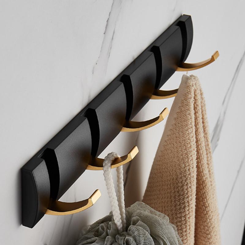 Coat Rack Wall Mount - Modern, Metal Wall Coat Rack Sturdy Wall Hook Rack Rail for Hanging Coat, Jacket, Clothes, Hat