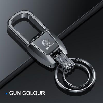 2026 Hot Alfa Romeo Metal Car Styling Emblem Keychain Key Chain Rings for Alfa Romeo Giulia Giulietta Stelvio Mito Sportiva Mito