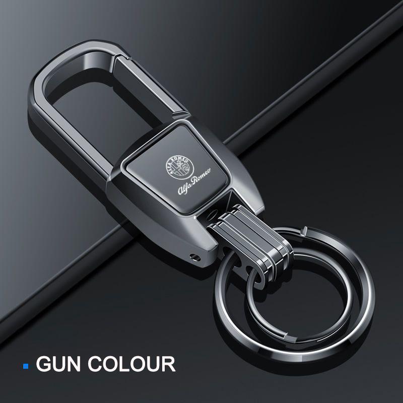 

For Alfa Romeo Metal Car Styling Emblem Keychain Key Chain Rings for Alfa Romeo Giulia Giulietta Stelvio Mito Sportiva Mito car