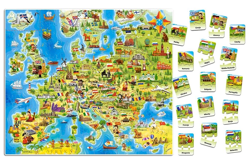 180-piece educational puzzle. Map of Europe.