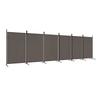 6 Piece Anthracite Folding Screen 520 X 180 Cm Fabric