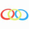3PCS Set Juggling Acrobatics Throwing Toss Ring Bracelet Props Hand Clown Toy Blue Red Yellow