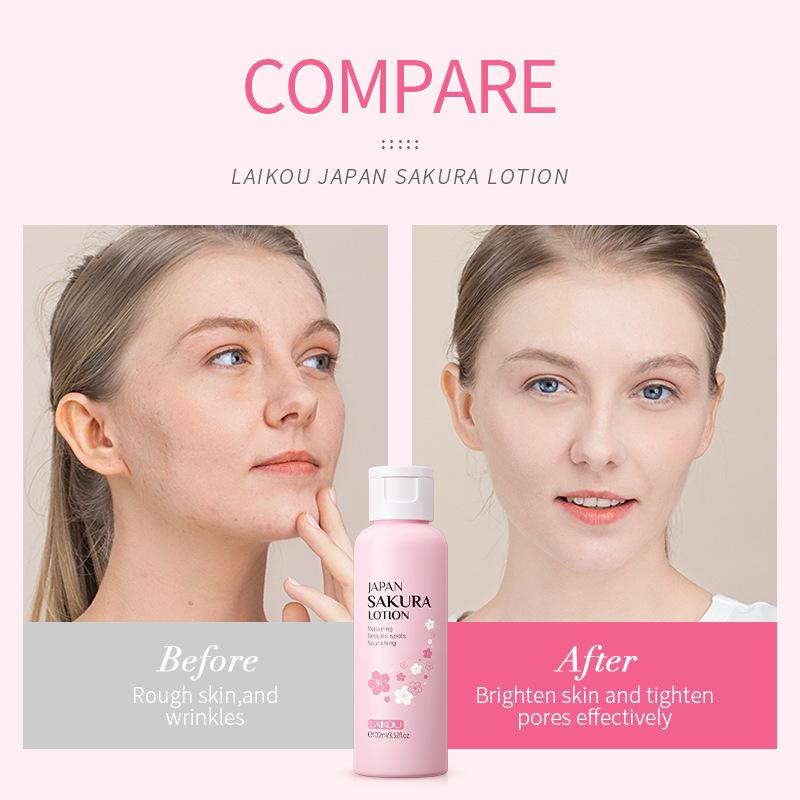 LAIKOU Sakura Balsam do Twarzy Nawilżająca Esencja Zwęża Pory Naprawczy Poprawia Elastyczność Skóry 100ML